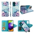 thumbnail image 1 of Case For Moto G Stylus 2021 (Not Fit Moto G Stylus 5G 2021) Detachable Magnetic Wallet Pu Leather Cover Flap Closure Snap-on Book Style Cases Cash Pocket with Card Slots Holder Flower on Blue, 1 of 3