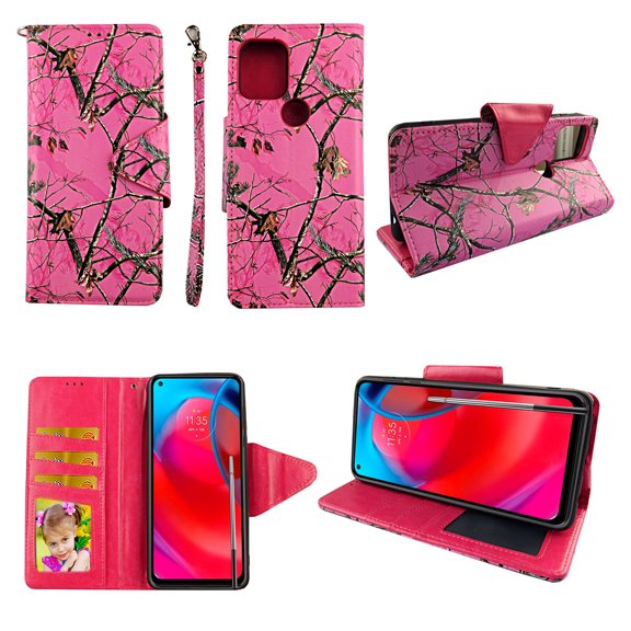 Case For Moto G Stylus 2021 (Not Fit Moto G Stylus 5G 2021) Detachable Magnetic Wallet Pu Leather Cover Flap Closure Snap-on Book Style Cases Cash Pocket with Card Slots Holder Camo Mozy