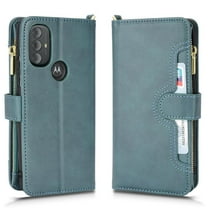 Case For Motorola Moto G Power 2022 Leather Cover Zipper Wallet Card Holder Magnetic PU Leather Flip