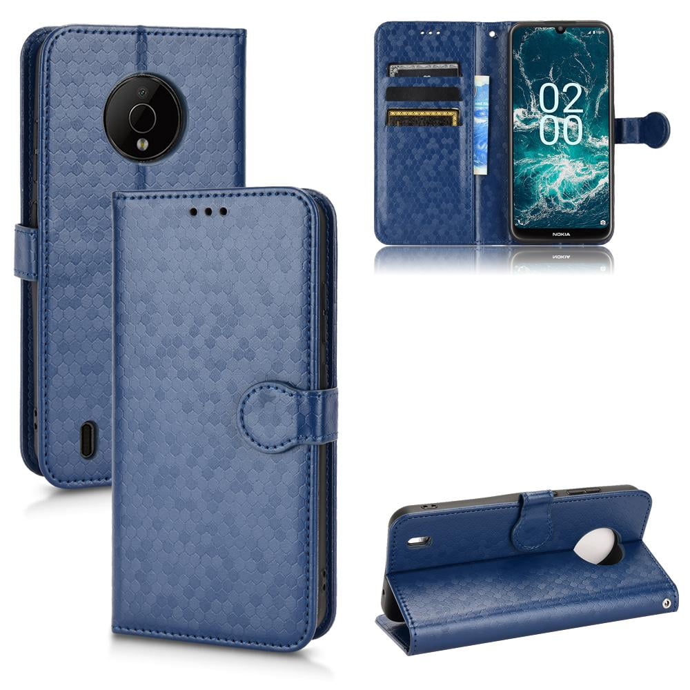 Case For Nokia C200 Geometric Pattern Magnetic Clasp Leather Wallet ...