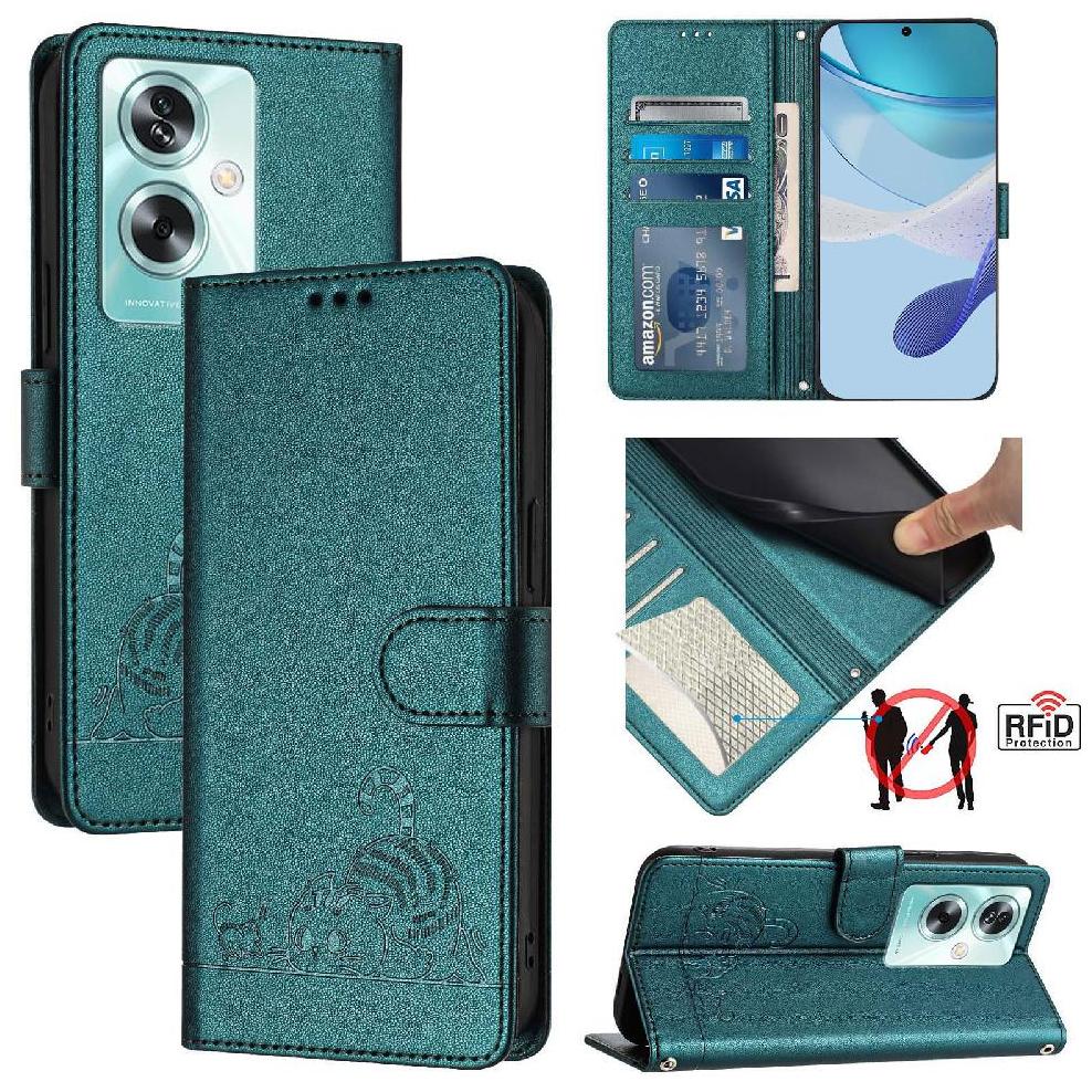 Case For OPPO A79 5G Wallet Flip Cover Card Slot Holder Kickstand Cat