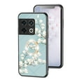 thumbnail image 1 of Case For OnePlus 10 Pro 5G Beautiful Glass Texture Metal Ring Kickstand Flower Pattern Luxury Magnetic Car Mounts Shockproof Protective Cover For OnePlus 10 Pro 5G,Gardenia, 1 of 1
