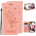thumbnail image 1 of Case For OnePlus Nord N200 5G Embossed Pattern Leather Magnetic Closure Flip Cover Shockproof Non-slip Card Cash Pocket Wallet Phone Case For OnePlus Nord N200 5G,Pink, 1 of 11