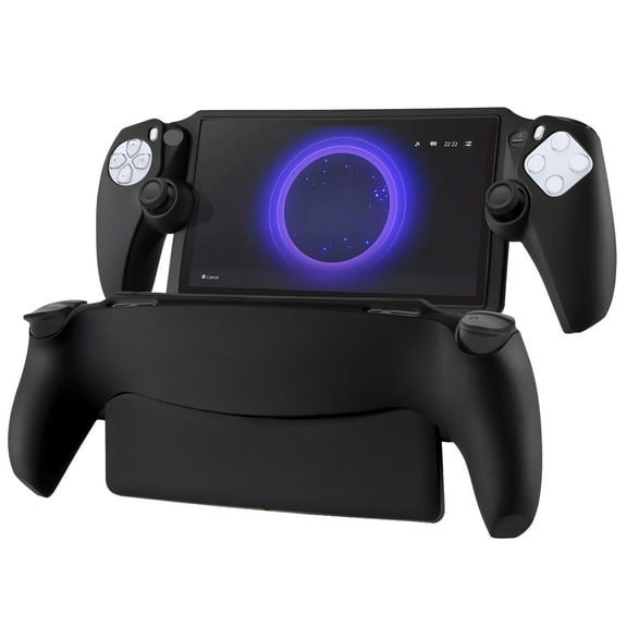 Silicone Shock-Absorption Anti-Fingerprint Scratch Resistant Cover Case for PS Portal-Black