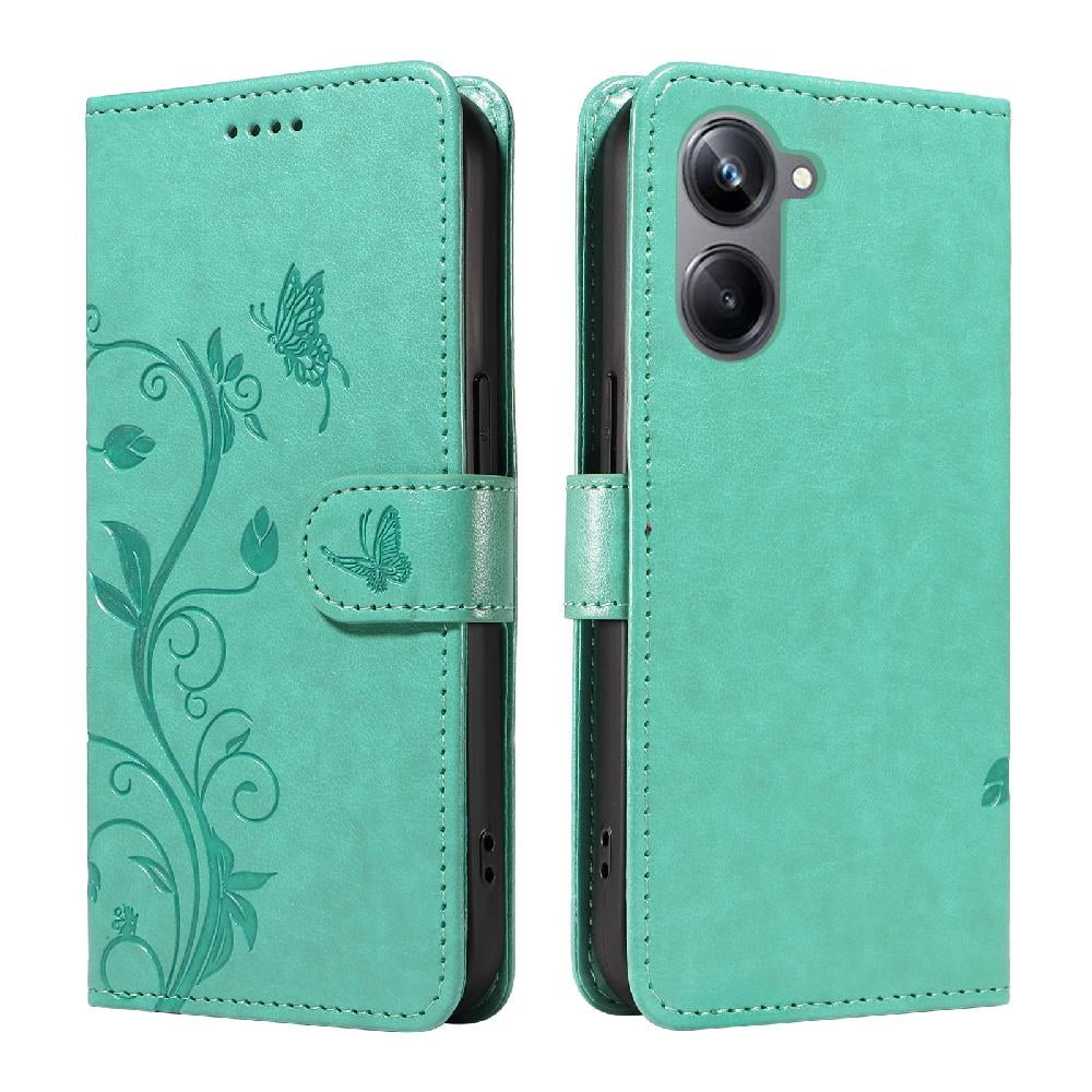 Case For Reamle 10 Pro 5G With Hand Strap Embossed Butterfly Wallet ...