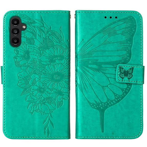 Case For Samsung Galaxy A24 4G Magnetic Flip Cover Embossing Butterfly Premium Leather