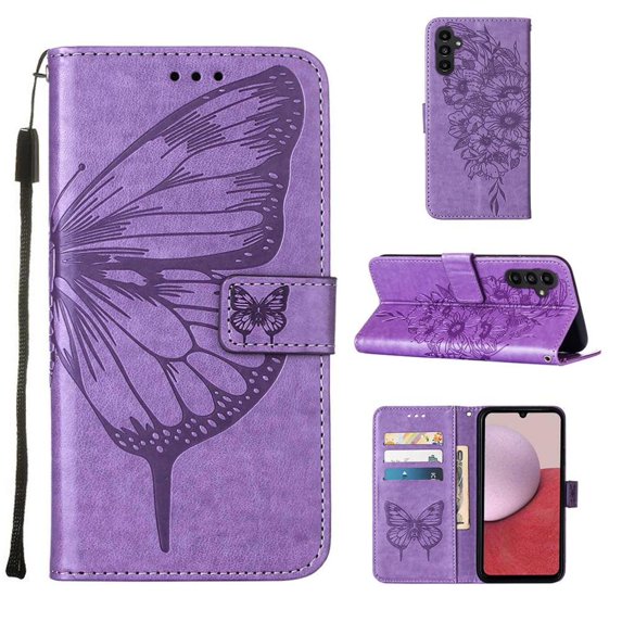 Case For Samsung Galaxy A25 5G Embossing Butterfly Flip Cover Premium Leather Magnetic