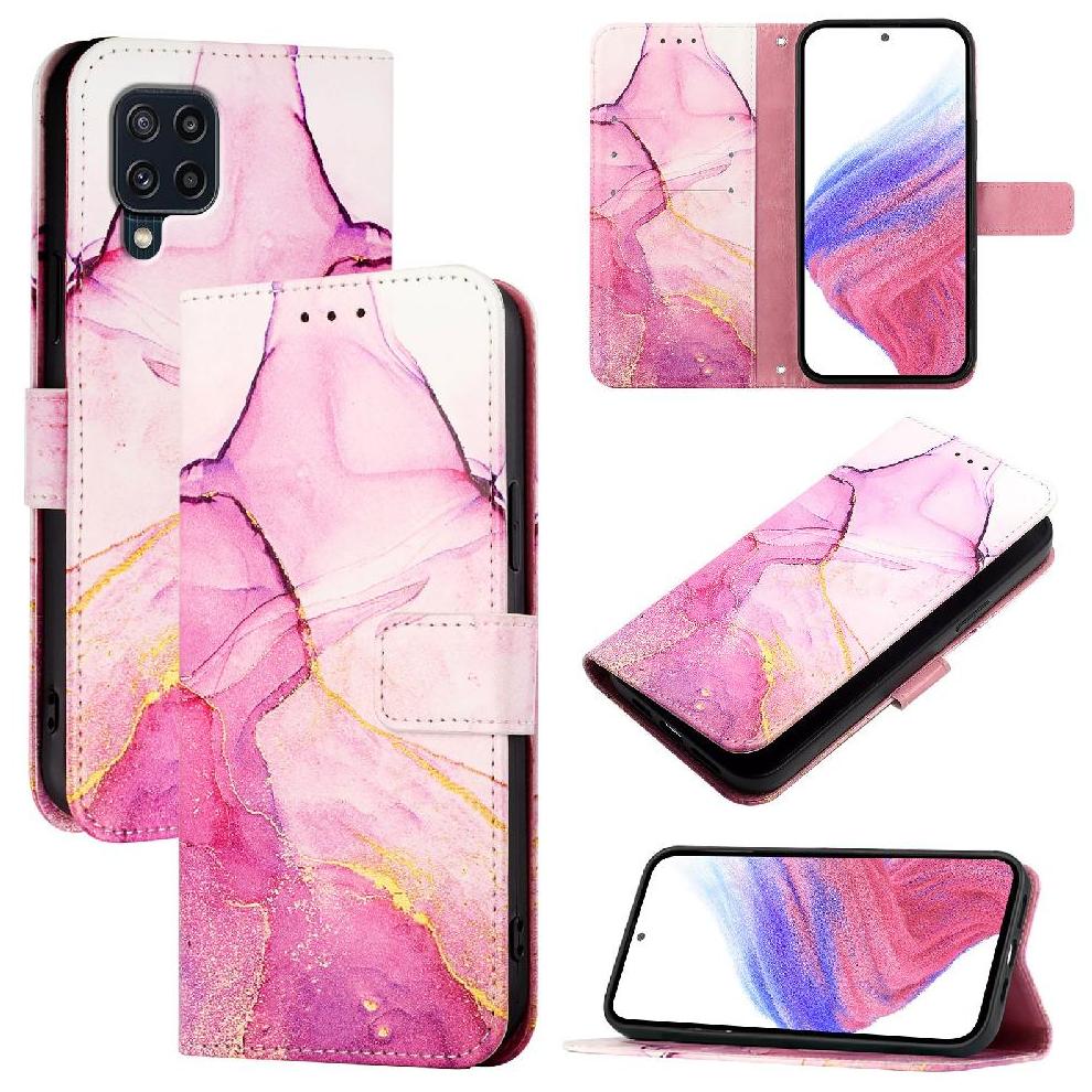 Case For Samsung Galaxy M32 4G Wallet PU Leather Kickstand Marble