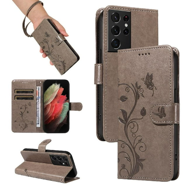 Case For Samsung Galaxy S21 Ultra High Quality Leather And Card Slot ...