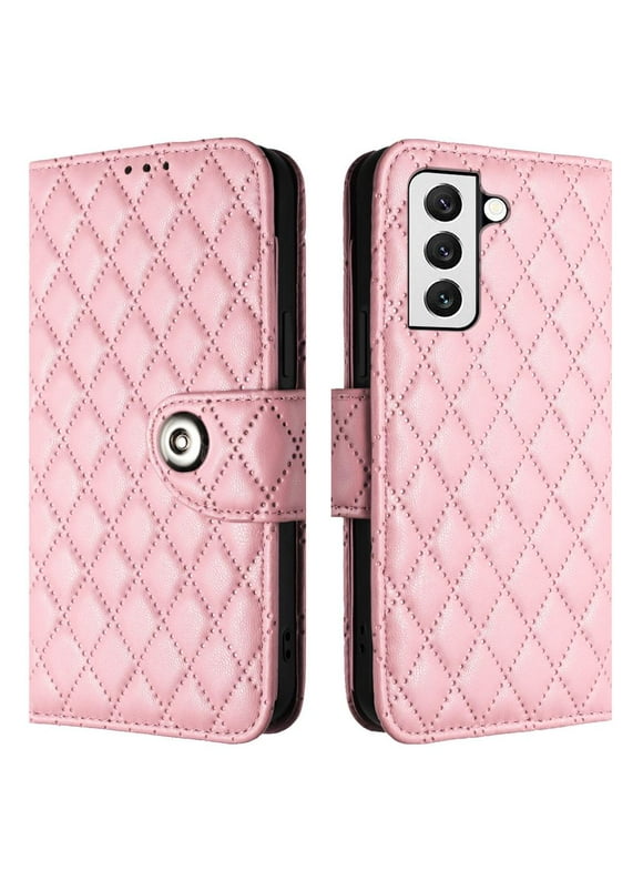 Case For Samsung Galaxy S22 Plus 5G Wallet Cover Wrist Strip Shockproof Stylish Protective Card Holder