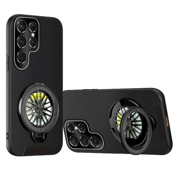Case For Samsung Galaxy S24 Ultra/S24 Plus/S24, Metal Lens Protection Slim Phone Case Magnetic Resisting Scratches Ring Bracket Anti -Fall Cover