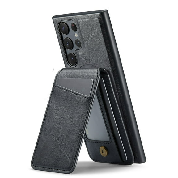 Case For Samsung Galaxy S25/S25 Plus/S25 Ultra, Leather Card Holder Cover Anti-fall Magnetic Stands Case