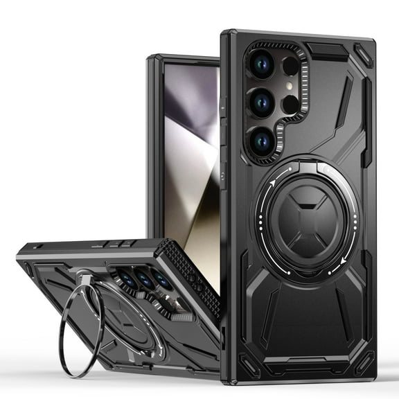 Case For Samsung Galaxy S25/S25 Ultra/S25 Plus, Rotating Stand Cell Phone Shell Finger Ring Protective Cover