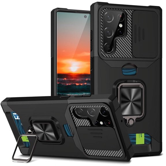 Case For Samsung Galaxy S25 Ultra/S25 Plus/S25, Magnetic Shockproof Cover Push Window Drop Protection Cover