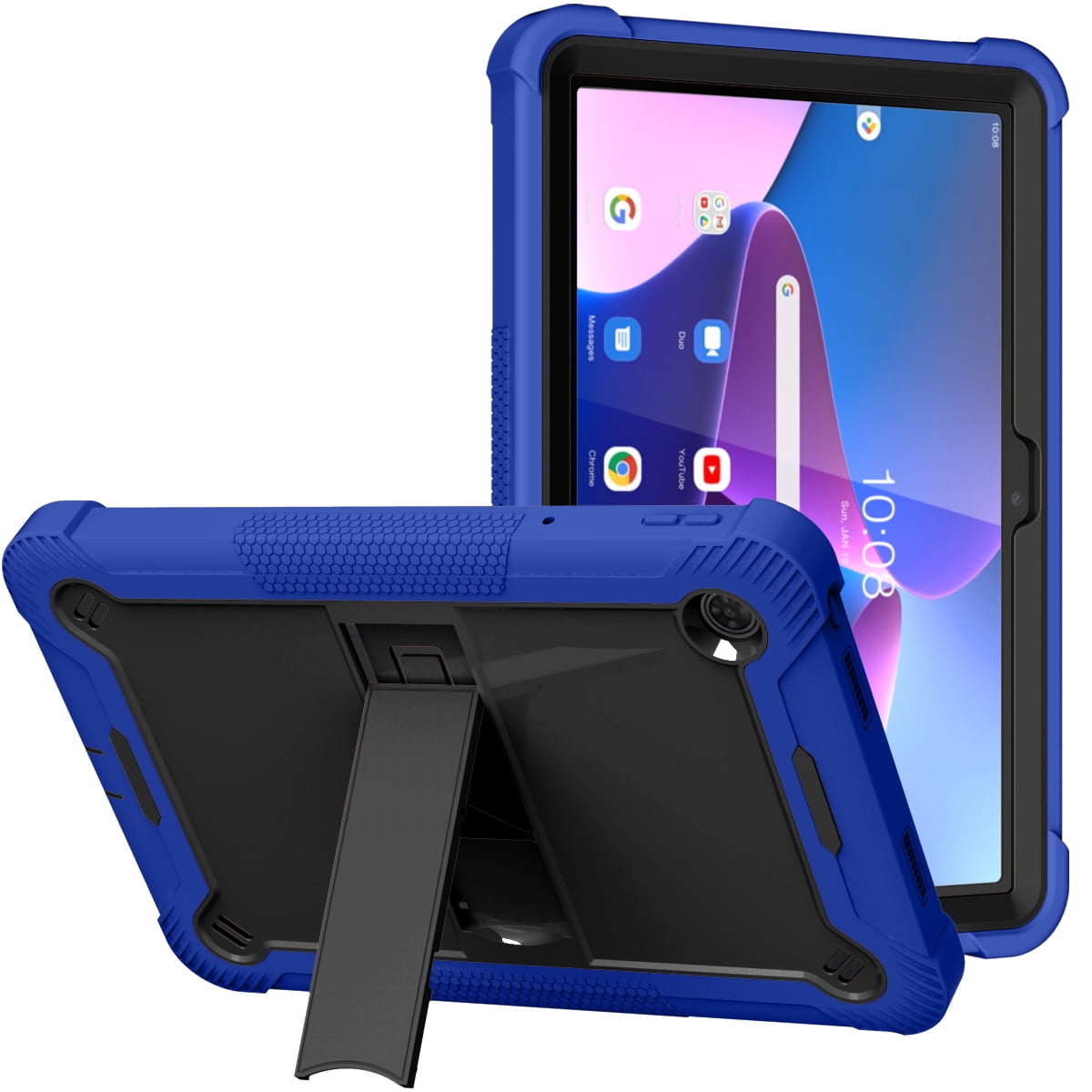 TCL Tab 10 Gen 2 Case with Screen Protector, PU Leather  Protective Folio Cover Case and Screen Protector for TCL Tab 10 Gen 2 10.4  inch 2023 (Blue + Glass Film) : Electronics