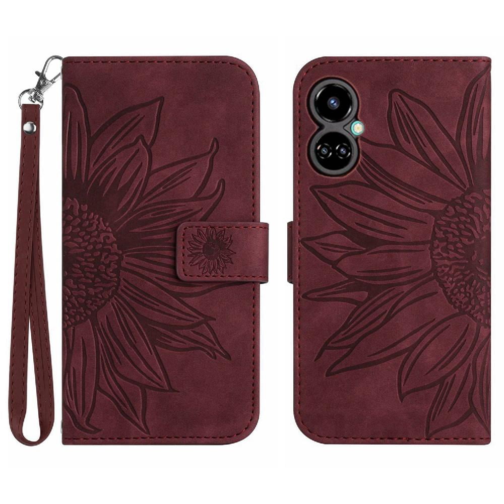 Case For Tecno Camon 19 Pro Short Strap Flip Wallet Phone Case Luxury ...