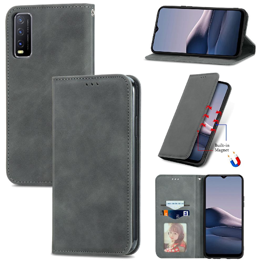 Case for VIVO Y20 Wallet Shockproof Flip Cover Leather Case Simple
