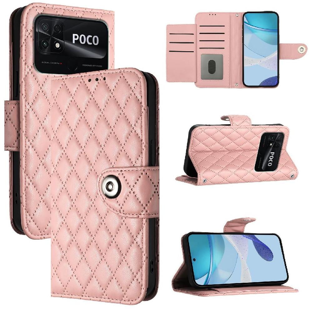 Case For Xiaomi POCO C40 Shockproof Stylish Protective Wrist Strip Card