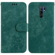 Case for Xiaomi Redmi 9 Wallet Case Holder Cover Embossed Cute Tiger Card Pocket Flip Folio