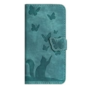 Case For Xiaomi Redmi Note 9 4G Card Pocket Flip Folio Embossed Butterfly Cat Wallet Case Holder Cover