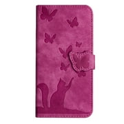 Case For Xiaomi Redmi Note 9 Flip Folio Wallet Case Card Pocket Embossed Butterfly Cat Holder Cover