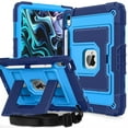 thumbnail image 1 of Case For iPad 11 A16 (2025)/iPad 10th Generation 10.9" (2022) Foldable Stand Protective Cover With Pen-Slot and Shoulder Strap, 1 of 9