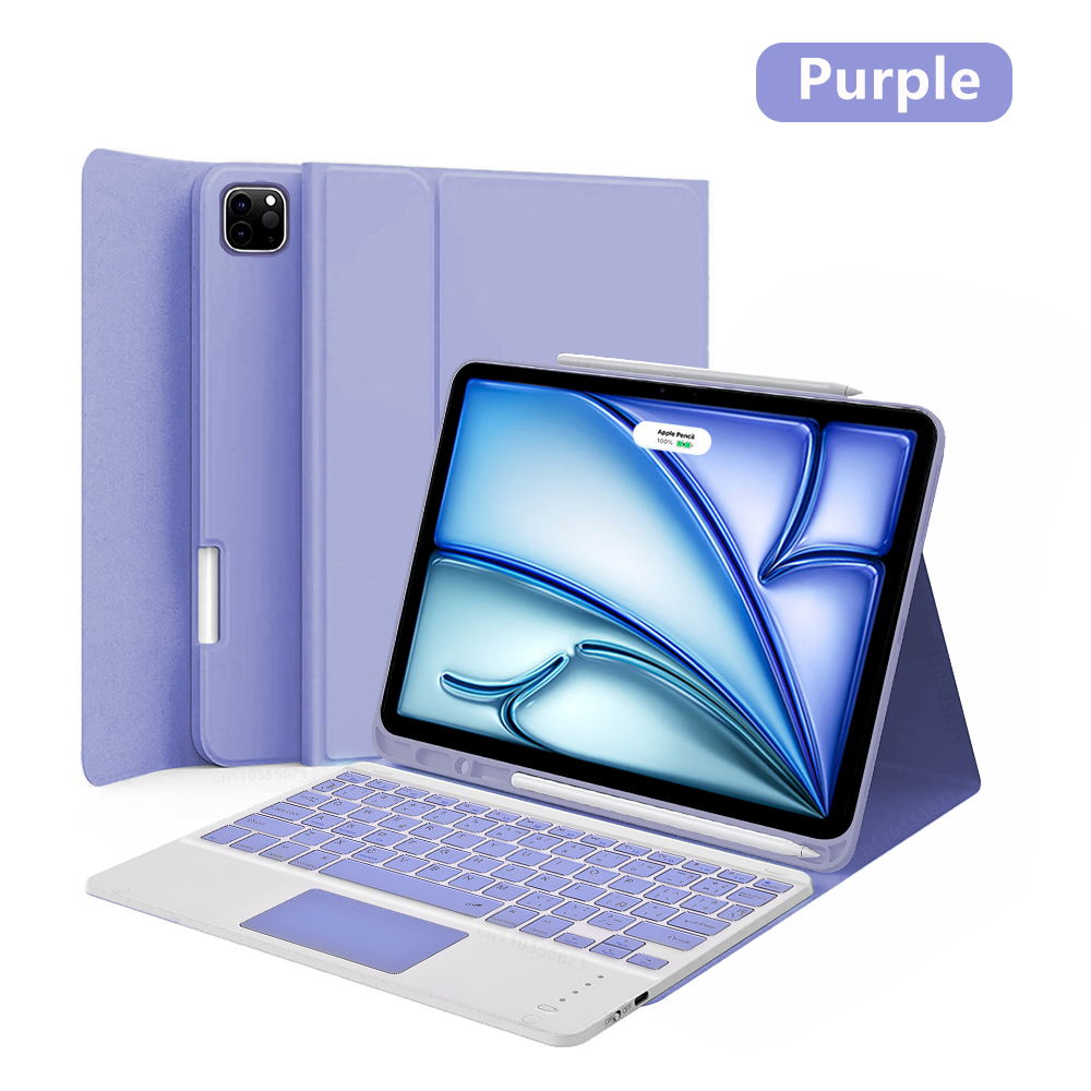 Case For iPad Pro 12.9 iPad Air 11 13 inch 2024 Keyboard Case For iPad