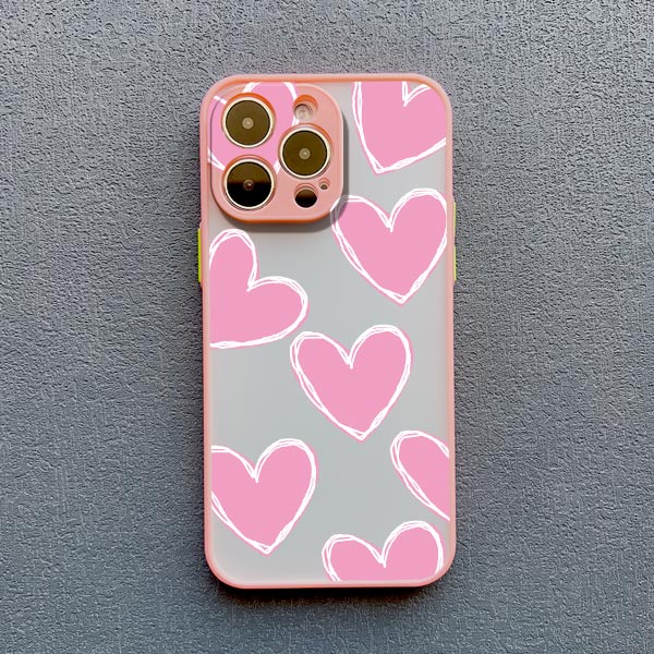 Case For iPhone 11 12 13 Pro Max Mini Cases Cute Red Love Heart Phone