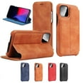 thumbnail image 1 of Case For iPhone 11 Luxury Flip Leather Cover Phone Wallet Cover(Brown), 1 of 6
