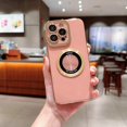 thumbnail image 1 of Case For iPhone 13 Pro,Decase Durable Slim Fit Rugged Cover Mag Safe Classic Fashionable Plating Magnetic Shockproof Phone Case Shell Compatible with Wireless Charging - pink, 1 of 7