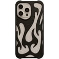 thumbnail image 1 of Case For iPhone 13 Pro Max,Electroplate Glossy Flame Shape Hollow Heat Dissipation Unique Luxury Design Protection Shockproof Women Girls Phone Case For iPhone 13 Pro Max,6.7 inch 2021 (MS Black), 1 of 18