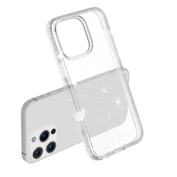 Case For iPhone 15 Pro Max 6.7 Inch,Decase Fashionable Sparkle Drop-proof Translucent Cover Scratch-resistant Anti-Yellow Shockproof Soft Phone Shell,for Apple iPhone 15 Pro Max - White