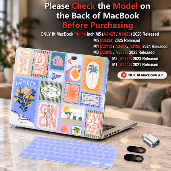 Case Forbook Pro 14 Inch (m5/m4/m3/m2/m1) Pro/max 2026 2025 2024 2023 2021 Laptop Shell Fit Model A3427/a3426/a3434/a3112/a3401/a