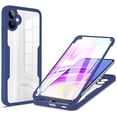 thumbnail image 1 of Case for Galaxy A04,Slim Full-Body Rugged Stylish Protective Clear Colorful Back Hybrid 3-in-1 Case with Built-in Screen Protector Phone Case for Samsung Galaxy A04 4G (Blue), 1 of 10