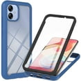 thumbnail image 1 of Case for Galaxy A04E,Galaxy A03 164mm Case,Slim Full-Body Rugged Stylish Protective Clear Back Hybrid 3-in-1 Case with Built-in Screen Protector Phone Case for Samsung Galaxy A04E 4G (Blue), 1 of 12
