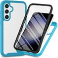 thumbnail image 1 of Case for Galaxy A05,Slim Full-Body Rugged Stylish Protective Clear Back Hybrid 3-in-1 Case with Built-in Screen Protector Phone Case for Samsung Galaxy A05 (Light Blue), 1 of 6