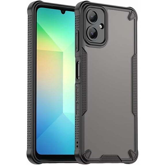 Case for Galaxy A06,Galaxy A06 Case,Colorful TPU+PC Full Body Protective Military Grade Heavy Duty Protection Phone Case for Samsung Galaxy A06 (Black)