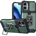 thumbnail image 1 of Case for Galaxy A06,Military Grade TPU+PC [Built-in Magnetic Kickstand] Dual-Layer Design Card Slot Heavy Duty Shockproof Protection Phone Case for Samsung Galaxy A06,6.7" 2024 (Dark Green), 1 of 10