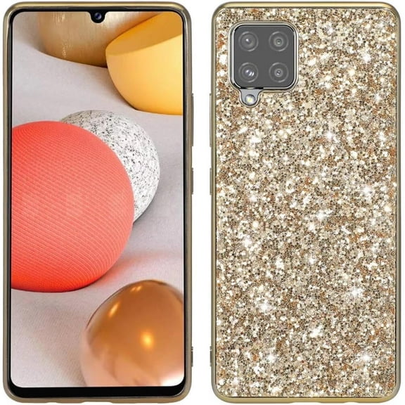 Case for Galaxy A12,Galaxy A12 Case,Glitter Sparkly Luxury Light Slim Shockproof Protective Bling Diamond Girls for Women Phone Case for Samsung Galaxy A12 (Gold)