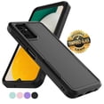 thumbnail image 1 of Case for Galaxy A13 5G, 2 in 1 Heavy Duty Armor Shockproof Tough Hybrid Dual Layer Rubber Drop Protection Soft Bumper Rugged Protective Phone Cover Case for Samsung Galaxy A13 5G -Black, 1 of 8