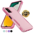 thumbnail image 1 of Case for Galaxy A13 5G, 2 in 1 Heavy Duty Armor Shockproof Tough Hybrid Dual Layer Rubber Drop Protection Soft Bumper Rugged Protective Phone Cover Case for Samsung Galaxy A13 5G -Pink, 1 of 8