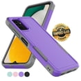 thumbnail image 1 of Case for Galaxy A13 5G, 2 in 1 Heavy Duty Armor Shockproof Tough Hybrid Dual Layer Rubber Drop Protection Soft Bumper Rugged Protective Phone Cover Case for Samsung Galaxy A13 5G -Purple, 1 of 8