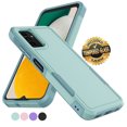thumbnail image 1 of Case for Galaxy A13 5G, 2 in 1 Heavy Duty Armor Shockproof Tough Hybrid Dual Layer Rubber Drop Protection Soft Bumper Rugged Protective Phone Cover Case for Samsung Galaxy A13 5G -Turquoise, 1 of 8
