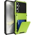 thumbnail image 1 of Case for Galaxy A14 5G,Flip Cover Hidden Card Slot Wallet Case,Card Holder Dual-Layer Design Heavy Duty Protection Shockproof Phone Case for Samsung Galaxy A14 5G/4G (Green), 1 of 9