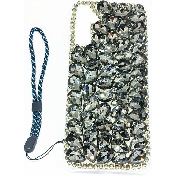 Case for Galaxy A14 5G,Galaxy A14 5G Case,3D Handmade Sparkle Stunning Stones Crystal Diamond Bling Glitter Phone Case for Samsung Galaxy A14 5G (2023) (A Full Black)