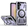 thumbnail image 1 of Case for Galaxy A15 5G,Military Grade  Golden [Built-in Kickstand] Magnetic Rotate Ring Heavy Duty TPU+PC Shockproof Protect Phone Case for Samsung Galaxy A15 5G (Purple), 1 of 7