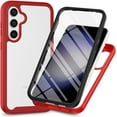 thumbnail image 1 of Case for Galaxy A15 5G,Slim Full-Body Rugged Stylish Protective Clear Back Hybrid 3-in-1 Case with Built-in Screen Protector Phone Case for Samsung Galaxy A15 4G LTE/5G (Red), 1 of 6
