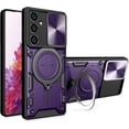 thumbnail image 1 of Case for Galaxy A16 5G,Military Grade Flashing [Built-in Kickstand] Magnetic Rotate Ring Holder Heavy Duty TPU+PC Shockproof Protect Phone Case for Samsung Galaxy A16 4G/5G (Purple), 1 of 10