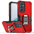 thumbnail image 1 of Case for Galaxy A16 5G,Military Grade TPU+PC [Built-in Kickstand] Dual-Layer Flag Design Heavy Duty Drop Protection Magnetic Stand Phone Case for Samsung Galaxy A16 5G (Red), 1 of 10