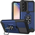 thumbnail image 1 of Case for Galaxy A16 5G,Military Grade TPU+PC [Built-in Magnetic Kickstand] Dual-Layer Design Card Slot Heavy Duty Shockproof Protection Phone Case for Samsung Galaxy A16 4G/5G (Navy Blue), 1 of 10